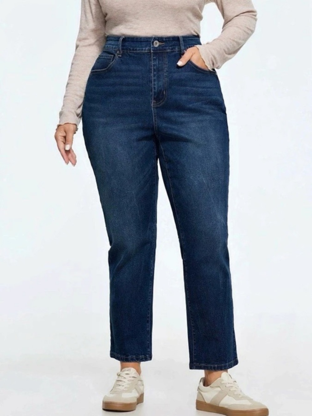 BloomChic Plus Size 3XL Mid-Rise Curve-Flattering Boyfriend Jeans us22